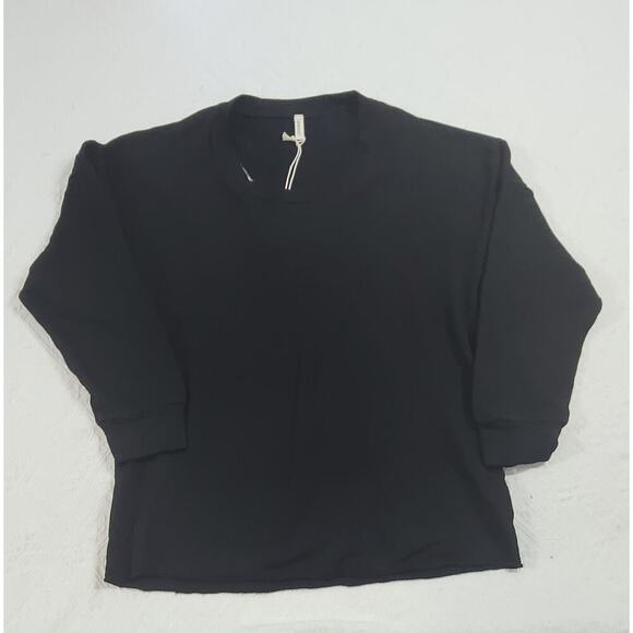 Lanston women's sweatshirt black NWT Size Small Athleisure Cozy Travel top - Picture 5 of 11